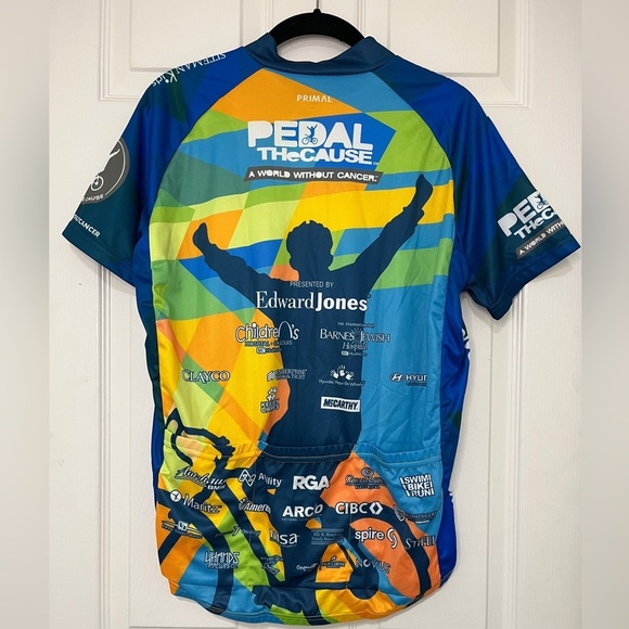 Primal NWT Cycling Jersey Pedal The Cause Cancer- Men’s - Picture 3 of 10